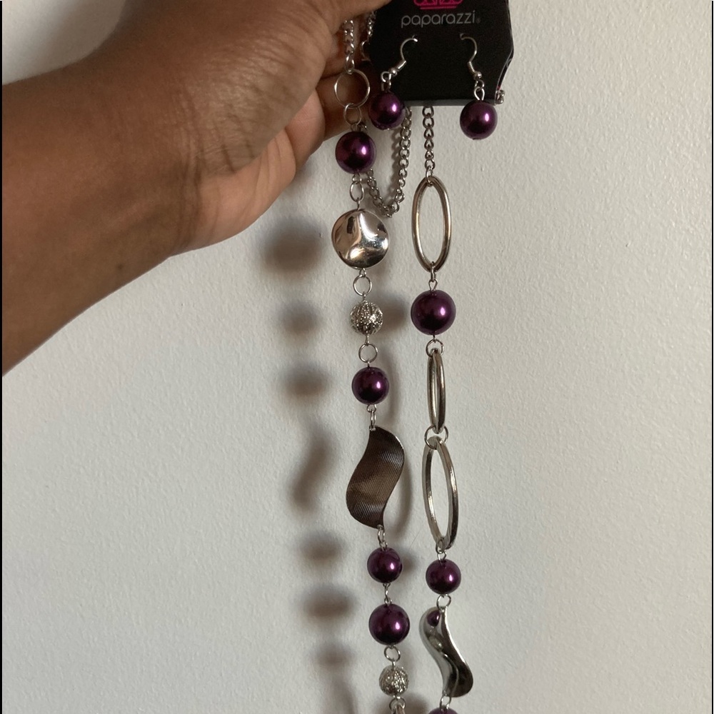 Matching necklace and earrings